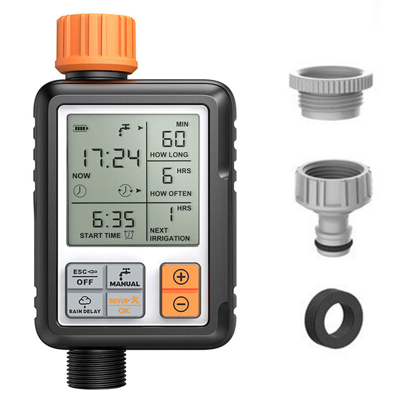 Automatic Garden Irrigation Watering Timer Lawn Tap Hose Sprinkler Timer with LCD Screen and Adapter Automatic Garden Irrigation Watering Timer Lawn Tap Hose Sprinkler Timer with LCD Screen and Adapter